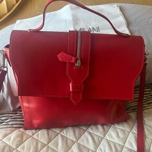Giorgio Milano red Italian leather bag